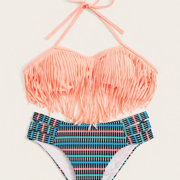 Fringe Halter Top bikini set - Picture 3 of 7